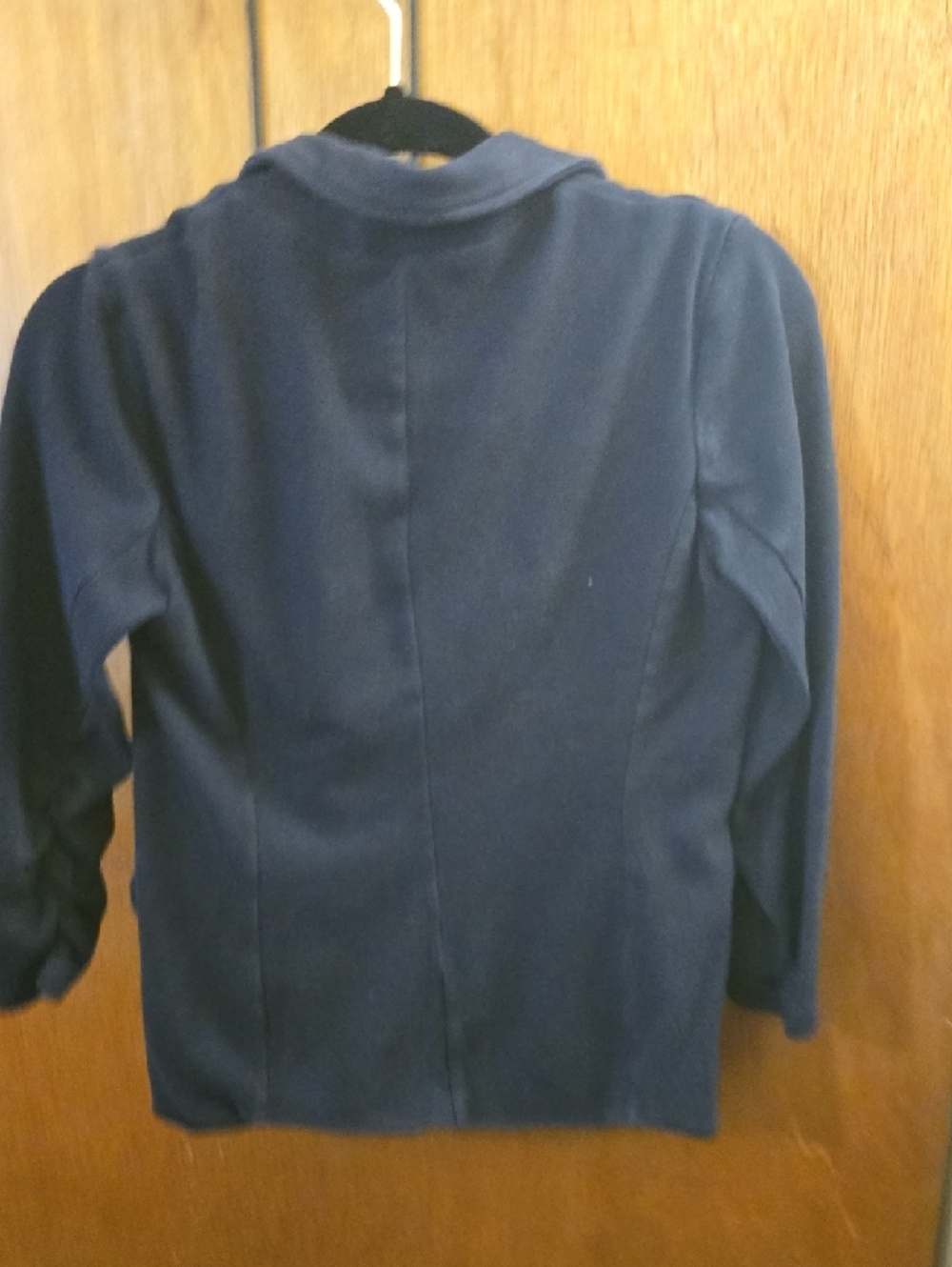 New York & Company Comfort Blazer Navy with Striped Trim - Picture 7 of 7